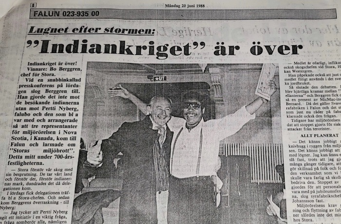 Meeting with Stora president 1988