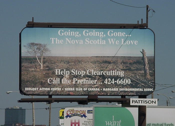 Stop Clearcutting Billboard