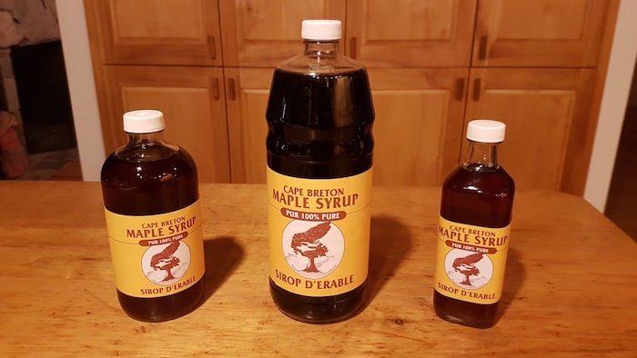 Cape Breton Maple Syrup bottled